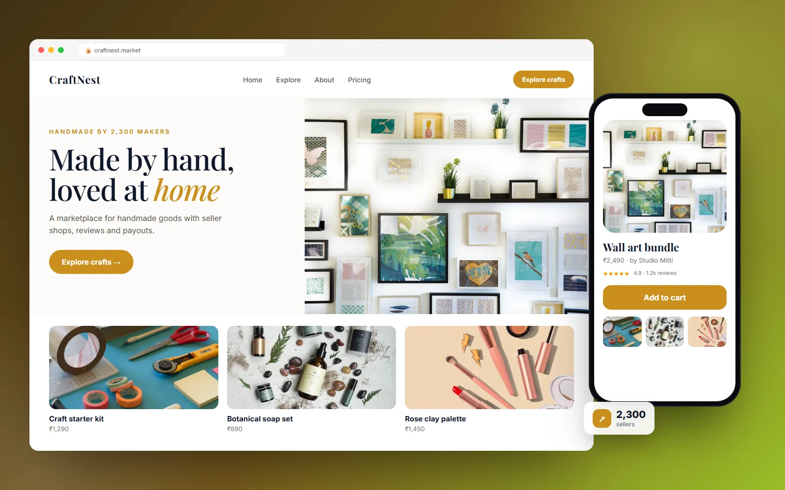 CraftNest project screenshot