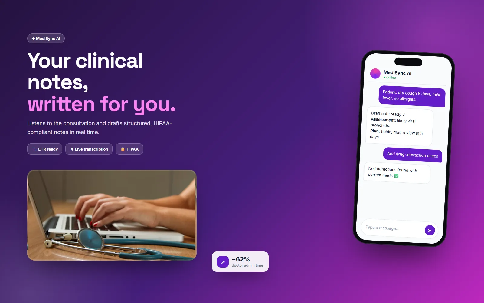 MediSync AI project screenshot